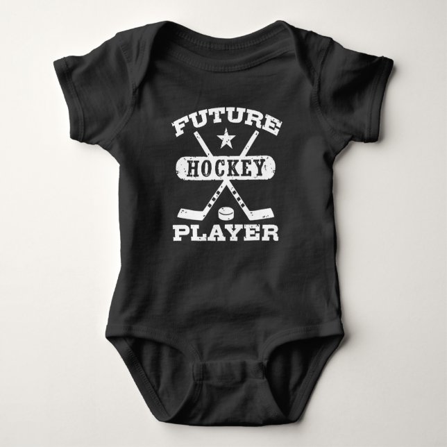 Future Hockey Player Baby Bodysuit (Front)