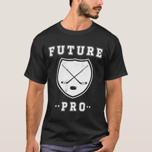Future Hockey Pro _ Icehockey Badge Stick Puck  T_Shirt