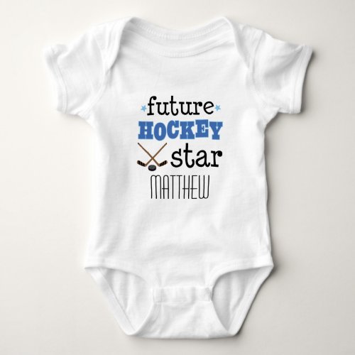 Future Hockey Star Personalized Kids T_shirt Baby Bodysuit