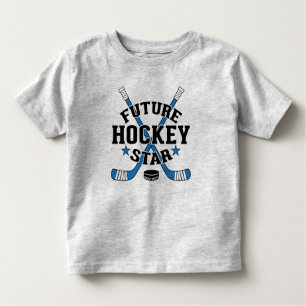 Future Hockey Star Player blue Hockey Sticks Puck Toddler T-shirt