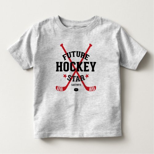 Future Hockey Star Player Red Sticks Toddler T_shirt