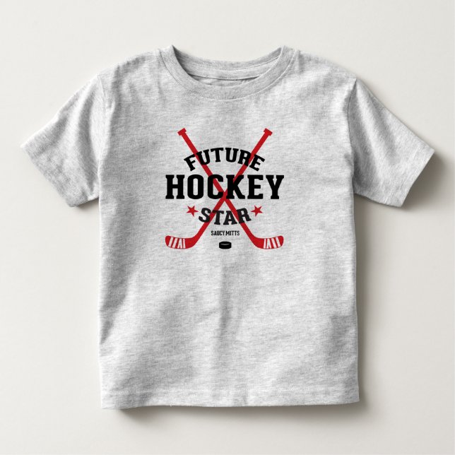 Future Hockey Star Player Red Sticks Toddler T-shirt (Front)