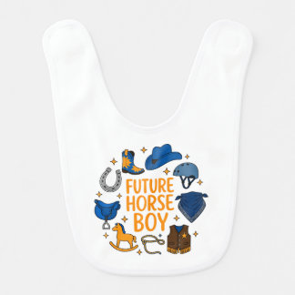 Future Horse Boy Western Cowboy Quote Baby Bib