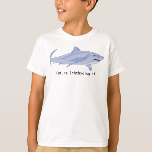 Future Ichthyologist with Great White shark T_Shirt
