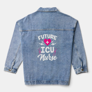 Future Icu Nurse Hospital Nursing Ice Intensive Ca Denim Jacket