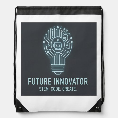 Future Innovator Circuit Board Drawstring Bag