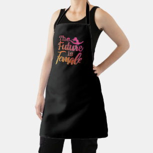 Future is Female Quote - Feminist Gymnastics  Apron