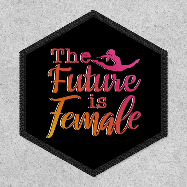 Future is Female Quote - Feminist Gymnastics  Patch (Front)