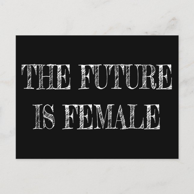 Future is Female Vintage Postcard (Front)