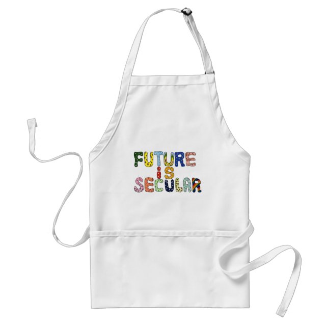 FUTURE IS SECULAR ADULT APRON (Front)
