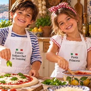 Future Italian Chef in Training Editable Kids' Apron