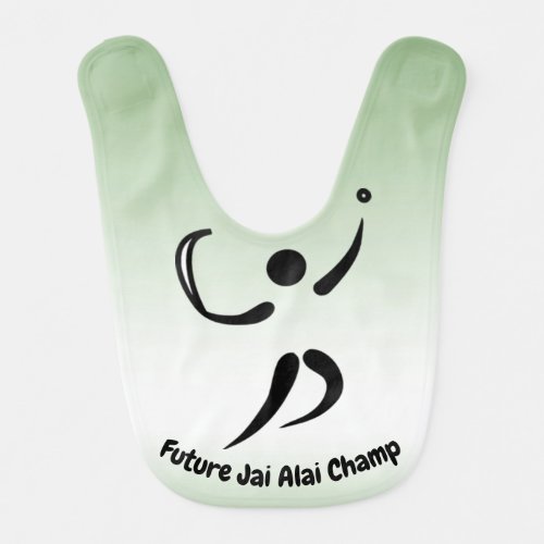Future Jai Alai Champ Green Baby Bib