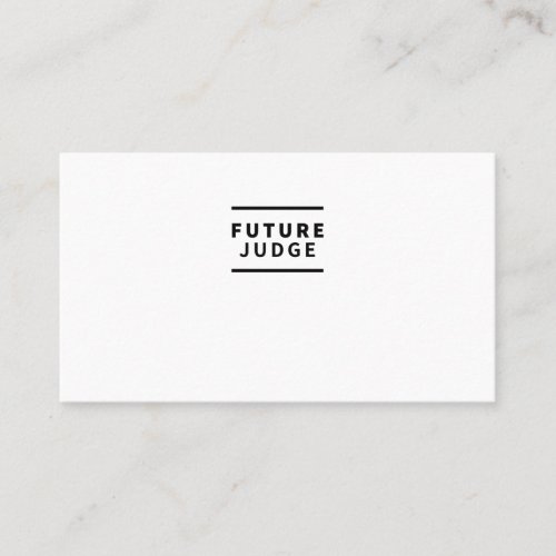 Future judge business card