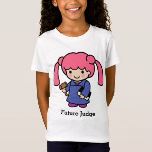 Future Judge Girl with book and gavel T-Shirt