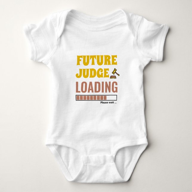 Future Judge Loading Trendy Personalized Unisex Baby Bodysuit (Front)