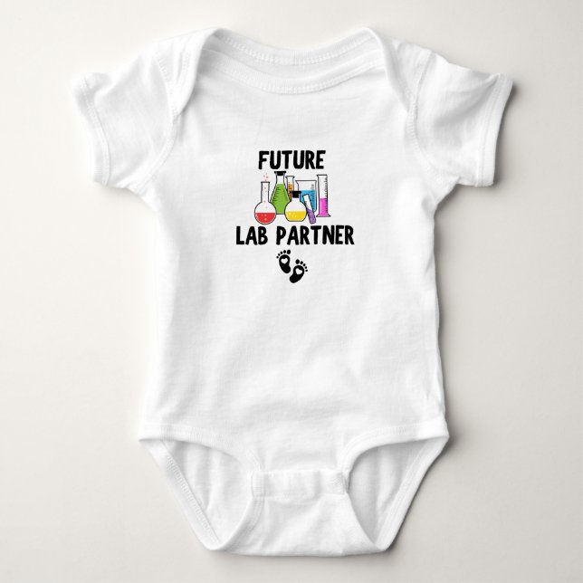 Future Lab Partner Baby Science Baby Bodysuit (Front)