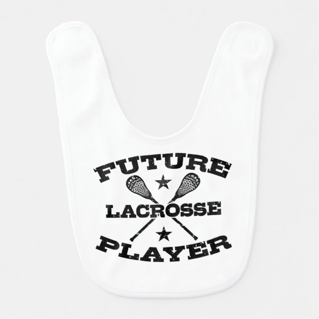 Future Lacrosse Player Baby Bib (Front)