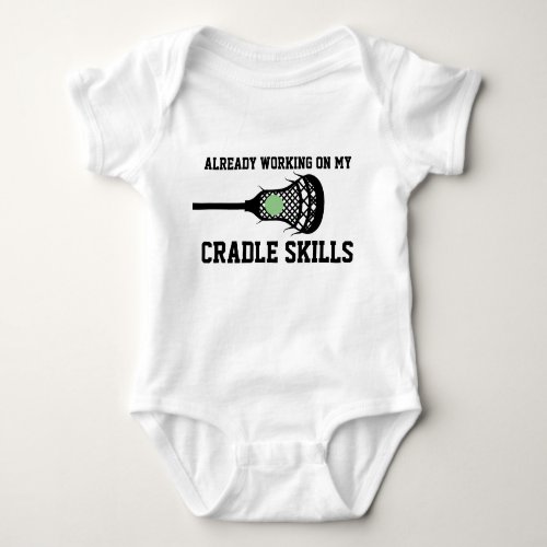Future Lacrosse Player Baby Funny Cradle Skills Ba Baby Bodysuit