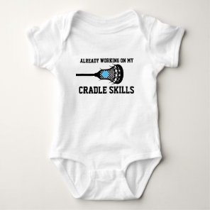 Future Lacrosse Player Funny Cradle Skills Boy Baby Bodysuit