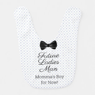 Future Ladies Man With Blue Hearts Baby Bib
