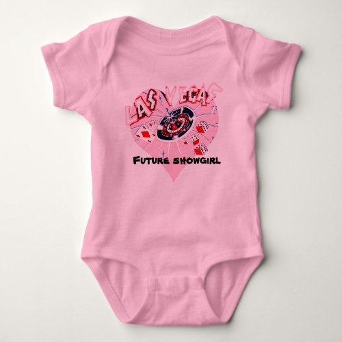 Future Las Vegas Showgirl baby pink Baby Bodysuit