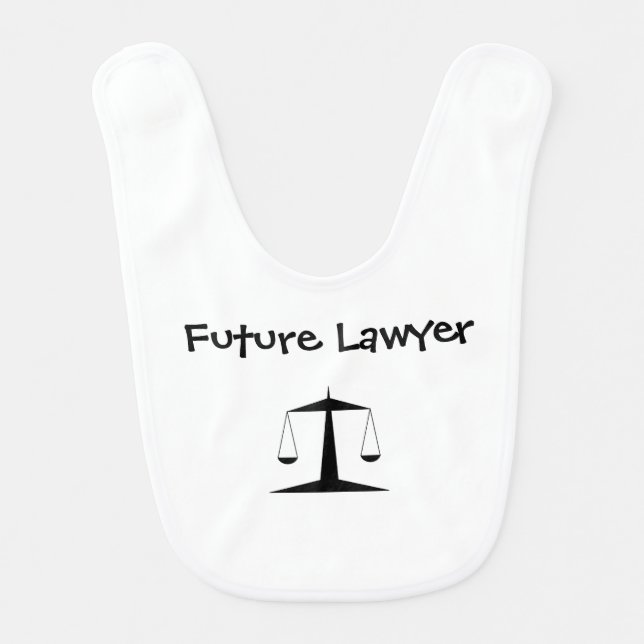 "Future Lawyer" Baby Bib (Front)