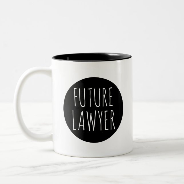 Future Lawyer // Career Profession Celebration Two-Tone Coffee Mug (Left)