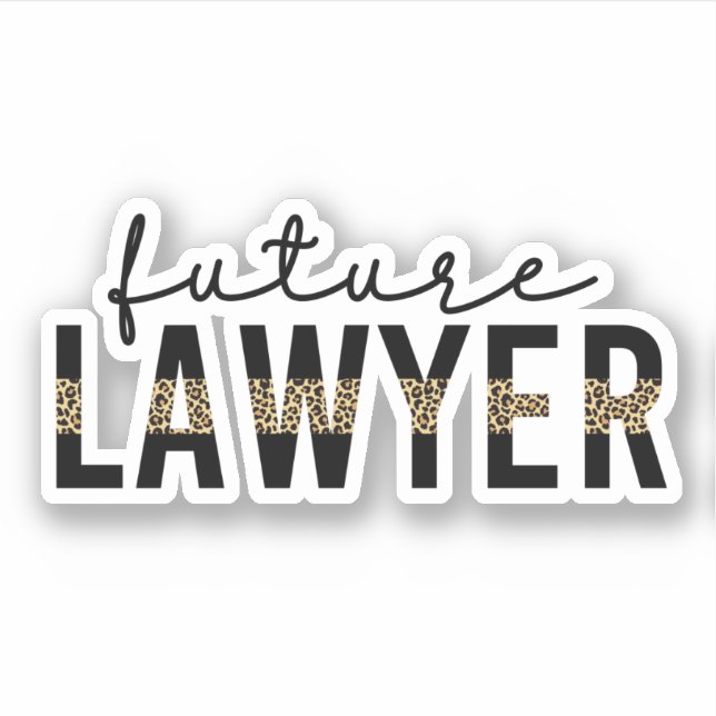 Future Lawyer Law School Student Gift Sticker (Front)