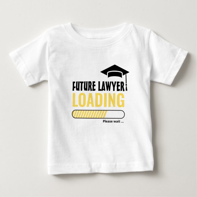 Future Lawyer Loading Trendy Personalized Unisex Baby T-Shirt (Front)
