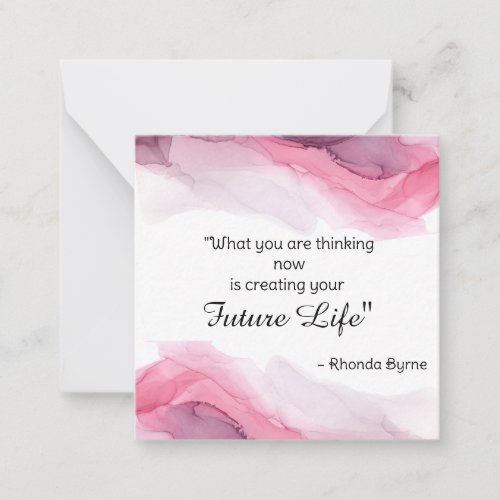   Future Life Watercolor Quote  AP62  Note Card