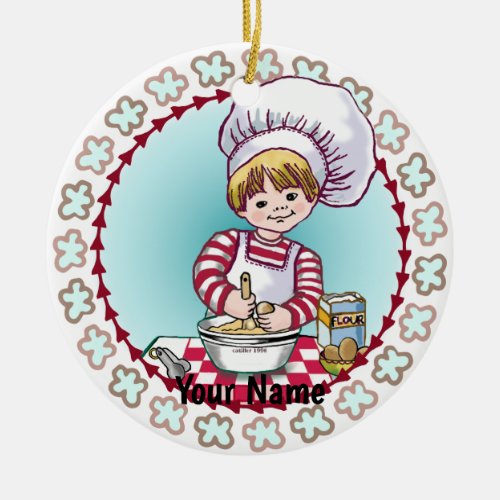 Future Little  Chef Ceramic Ornament