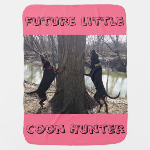 Future Little Coon Hunter Girls Baby Blanket