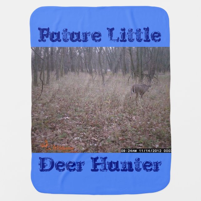 Future Little Deer Hunter baby blanket boy (Front)