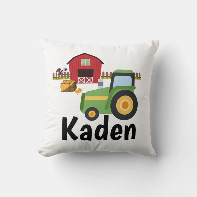 Future Little Farmer Tractor Pillow (Front)