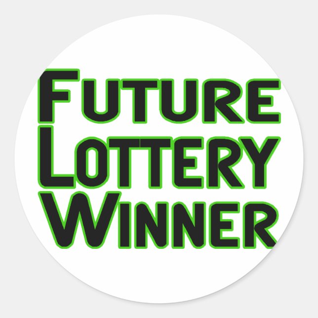 Future Lottery Winner Classic Round Sticker (Front)