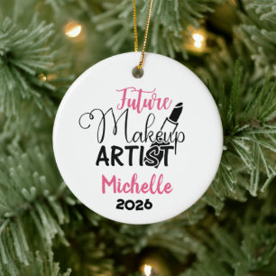Future Makeup Artist Ceramic Ornament