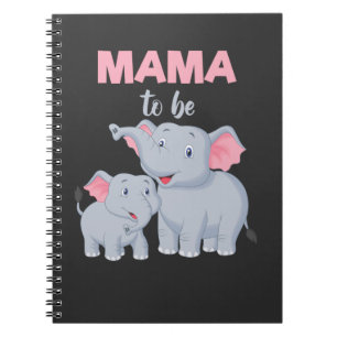 Future Mama Elephant Baby Shower Notebook