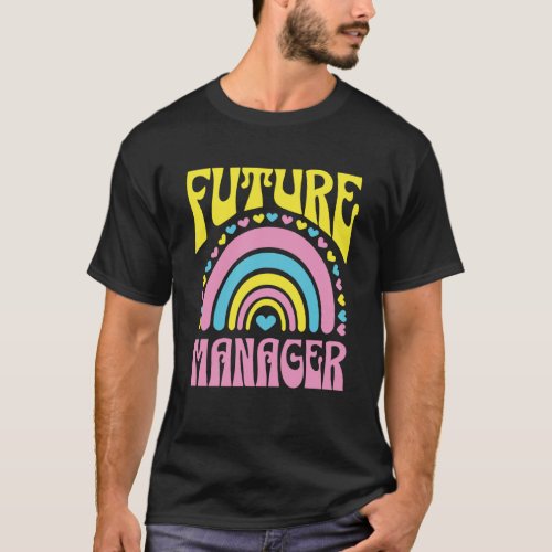 Future Manager Bright Retro Rainbow Managers Train T_Shirt