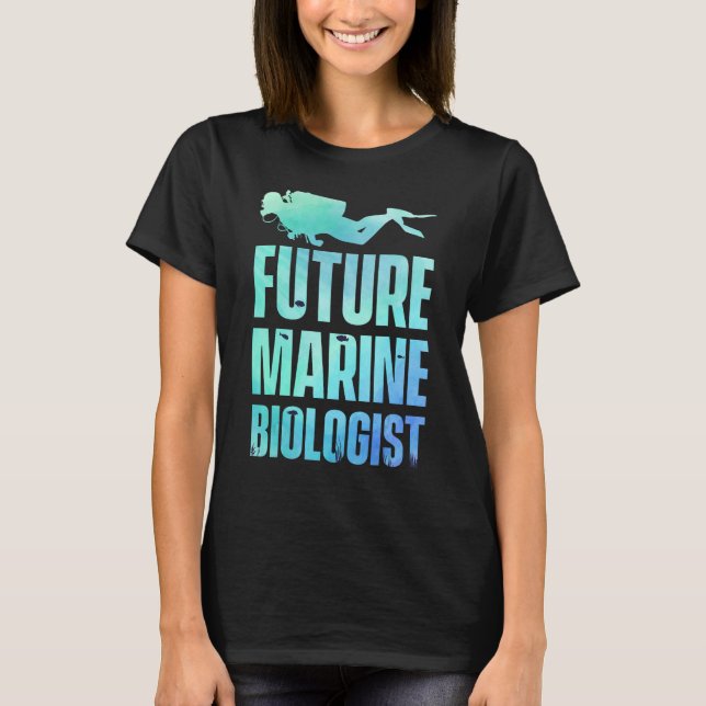 Future Marine Biologist Biology Ocean Science Stud T-Shirt (Front)