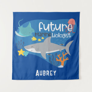 Future Marine Biologist Kids Room Tapestry