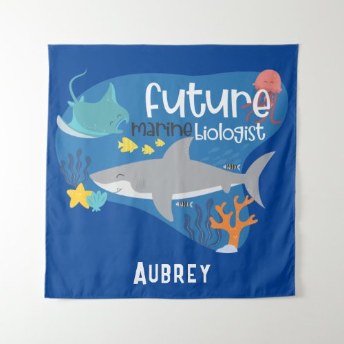 Future Marine Biologist Kids Room Tapestry