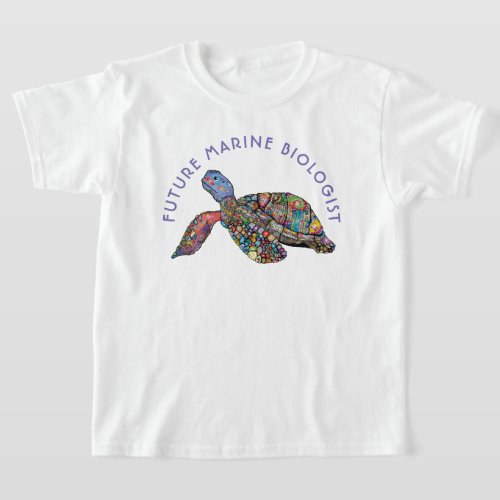 Future Marine Biologist Rainbow Turtle T_Shirt