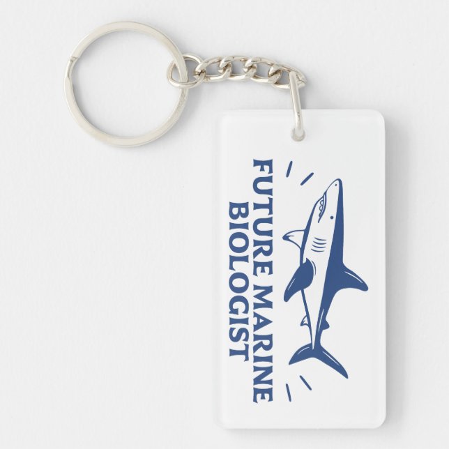 Future marine biologist shark lover keychain (Front)