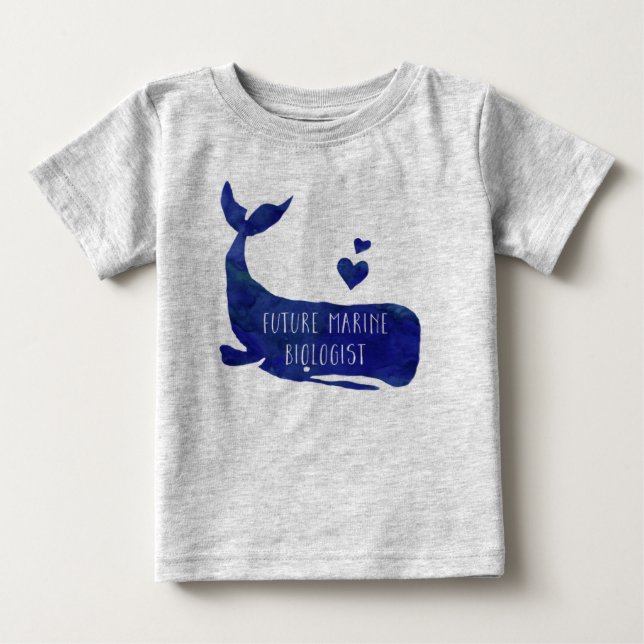 Future Marine Biologist Whale Baby Football Jersey Baby T-Shirt (Front)