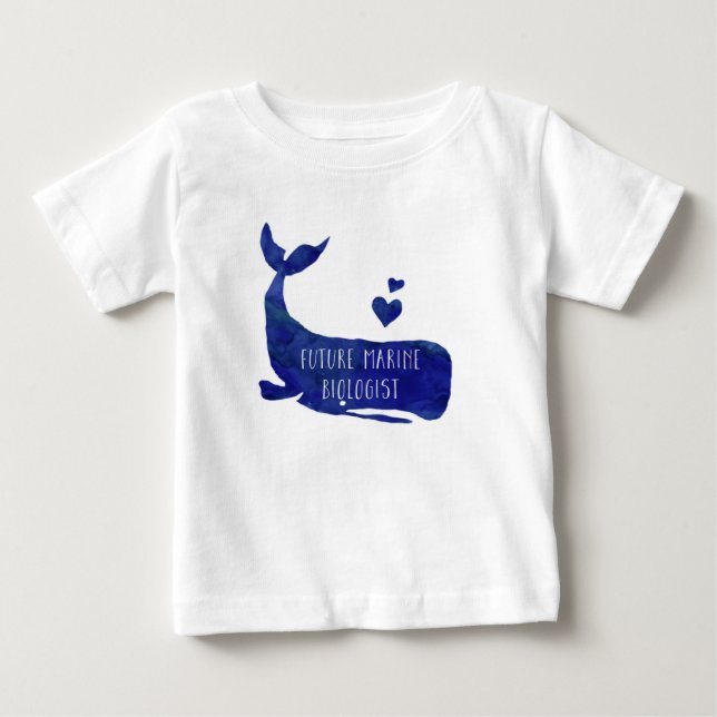 Future Marine Biologist Whale Toddler Girls Shirt (Front)