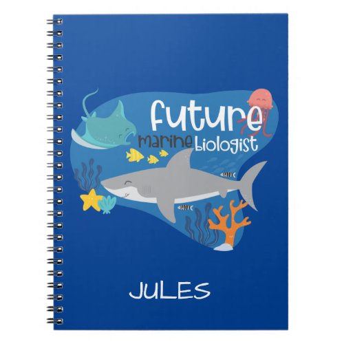 Future Marine Biologist With Name Notebook