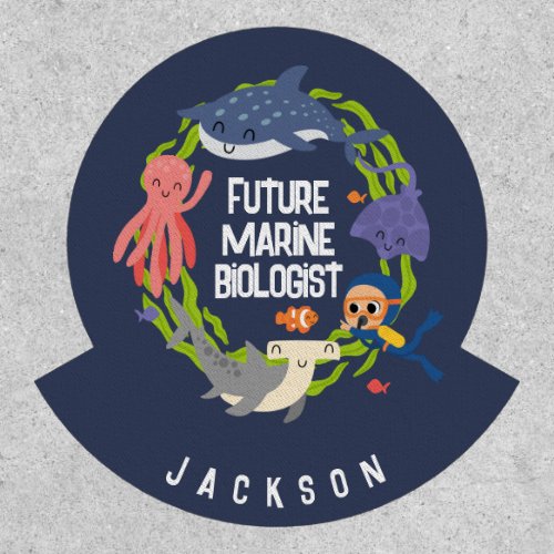 Future Marine Biologist With Name  Patch