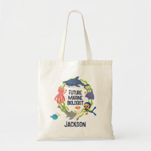 Future Marine Biologist With Name Plaque Tote Bag