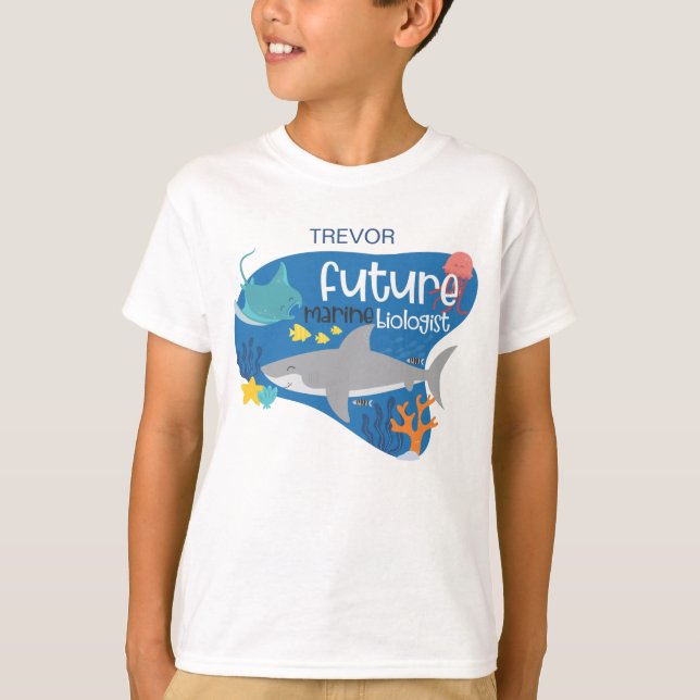 Future Marine Biologist With Name T-Shirt (Front)