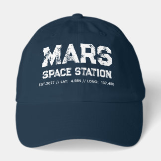 Future Mars Space Station graphic tee Hat .